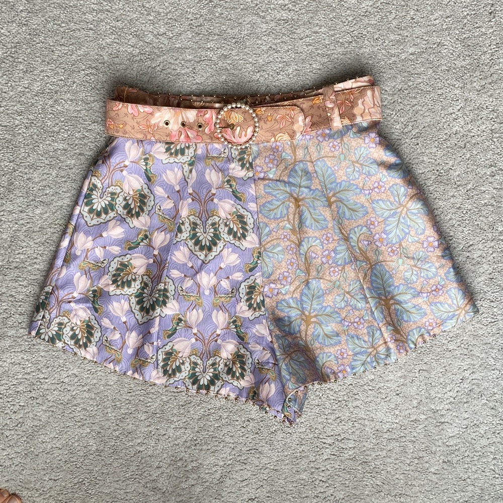 Zimmermann Kaleidoscope Beaded Hem Shorts Size 2